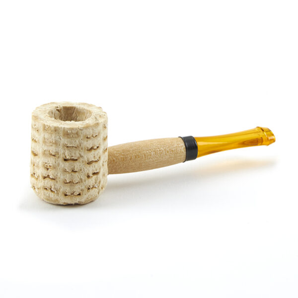 Miniature Cylindrical Bowl Natural Corn Cob Pipe