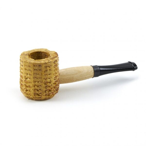 Miniature Cylindrical Bowl Varnished Corn Cob Pipe