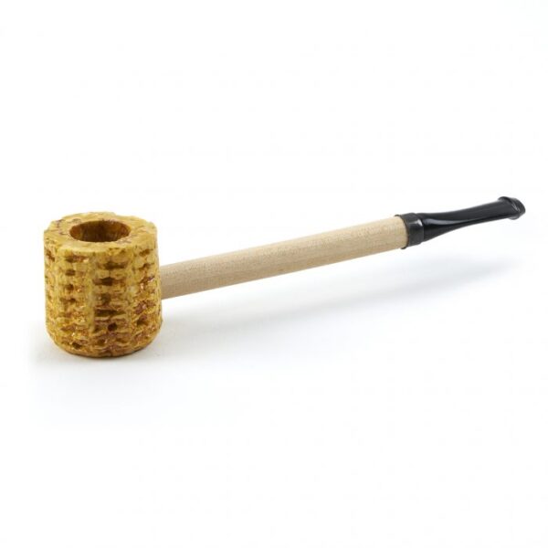 Short Stop Varnished Bowl Corn Cob Pipe