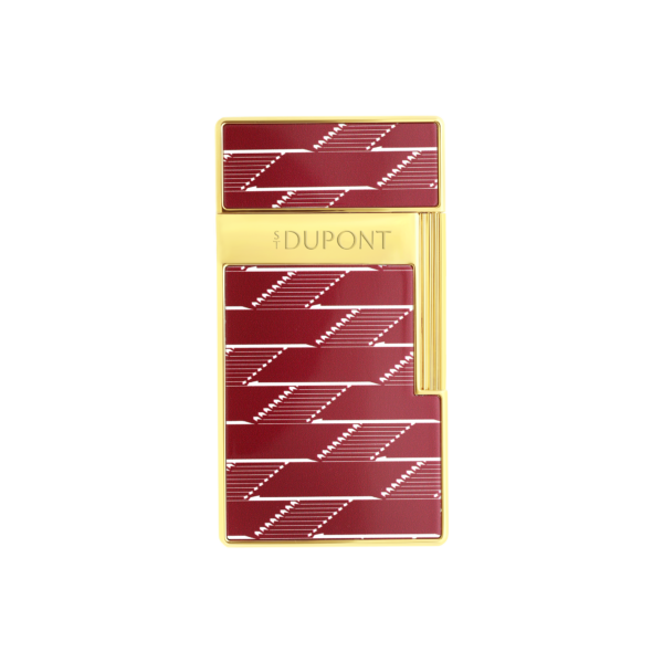 S.T. DUPONT Biggy Lacquered Lighter Monogram 1872 Burgundy
