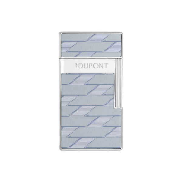 S.T. DUPONT Biggy Lacquered Lighter Monogram 1872 Light Gray