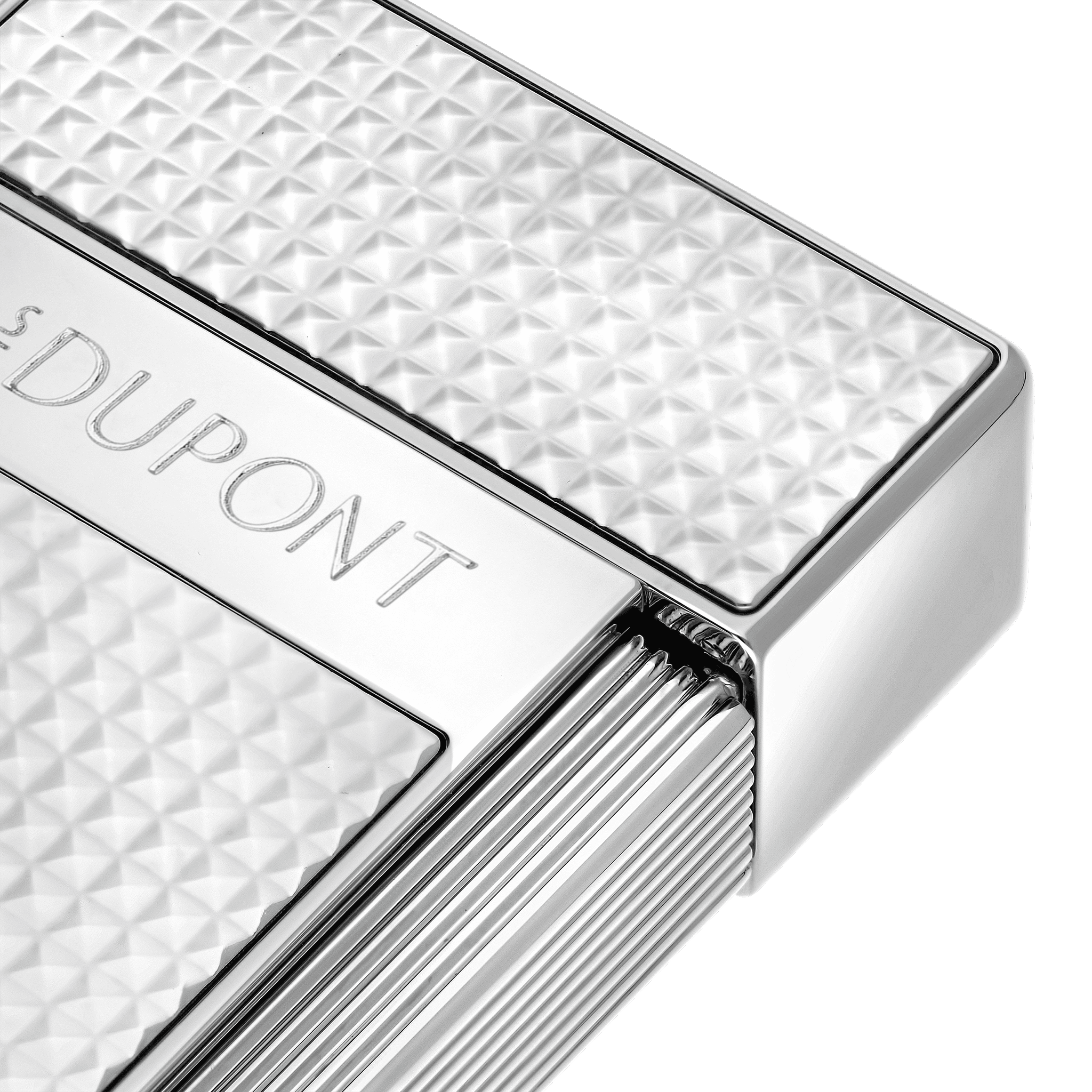 S.T. DUPONT Biggy Diamond Head Lighter Silver - Image 2