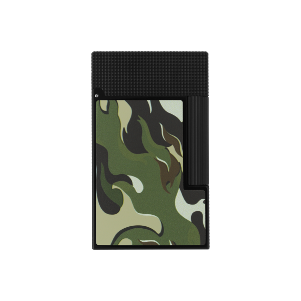 S.T. DUPONT Ligne 2 Guilloche Under Lacquer Lighter Camo Khaki