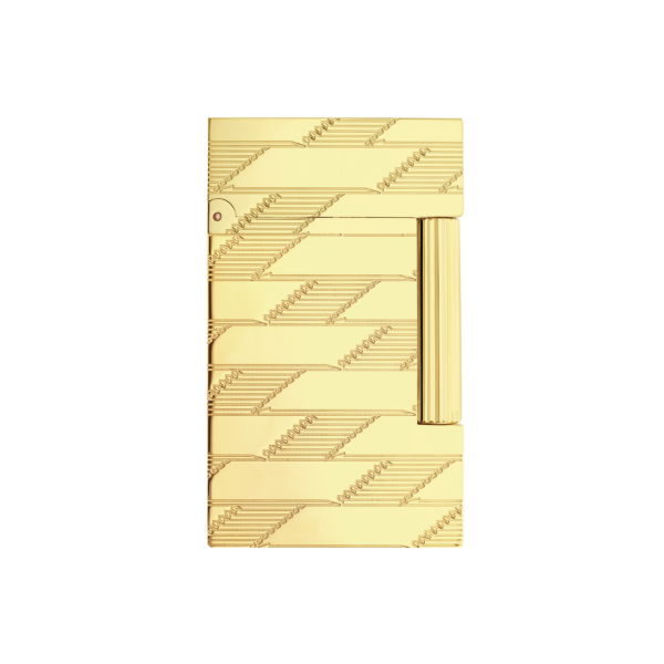 S.T. DUPONT Ligne 2 Guilloche Lighter Monogram 1872 Golden