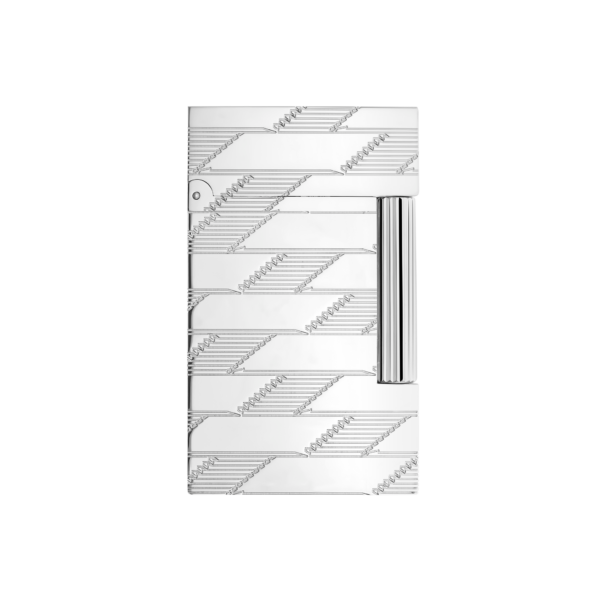 S.T. DUPONT Ligne 2 Guilloche Lighter Monogram 1872 Silver
