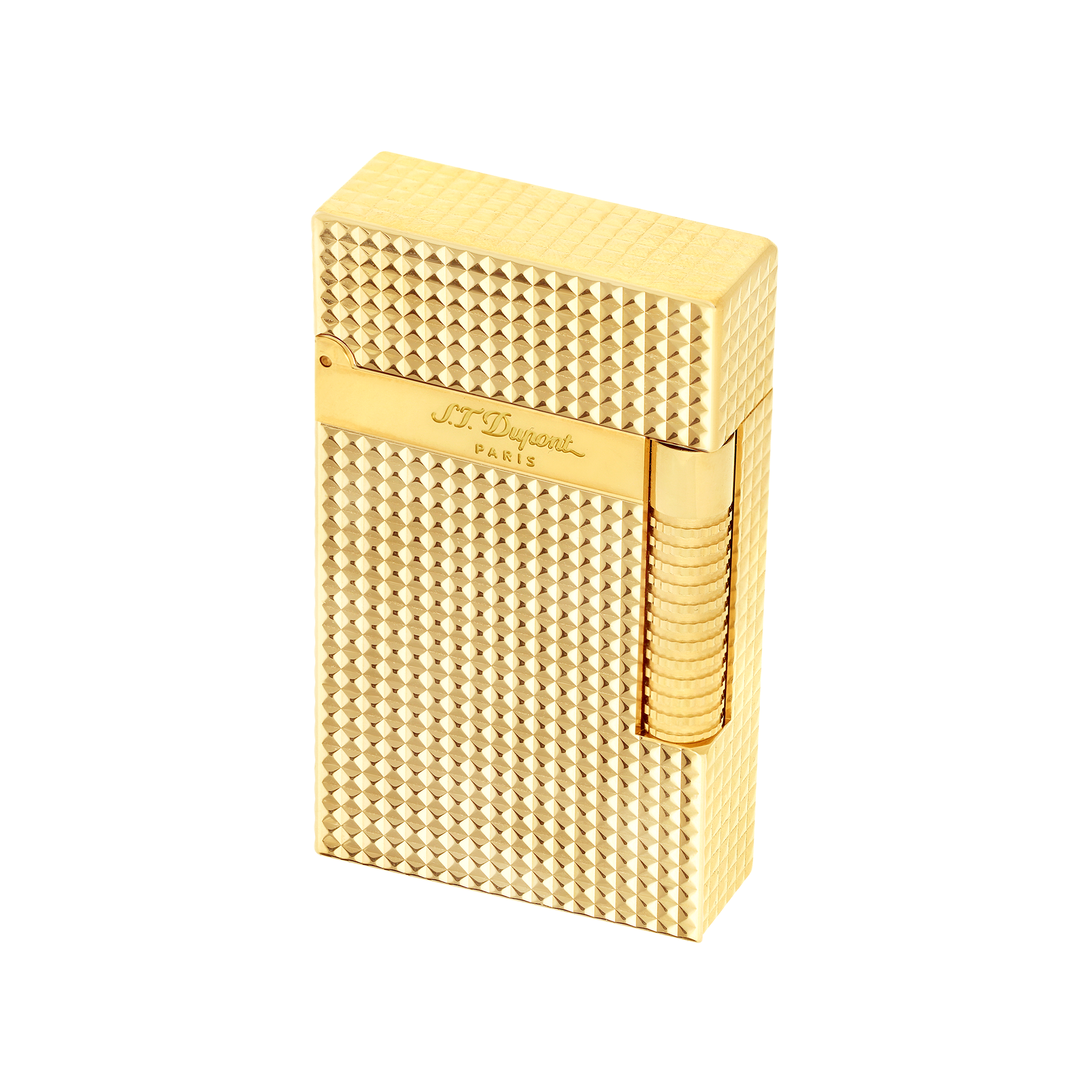 S.T. DUPONT Le Grand Dupont Diamond Head Lighter Golden - Image 5