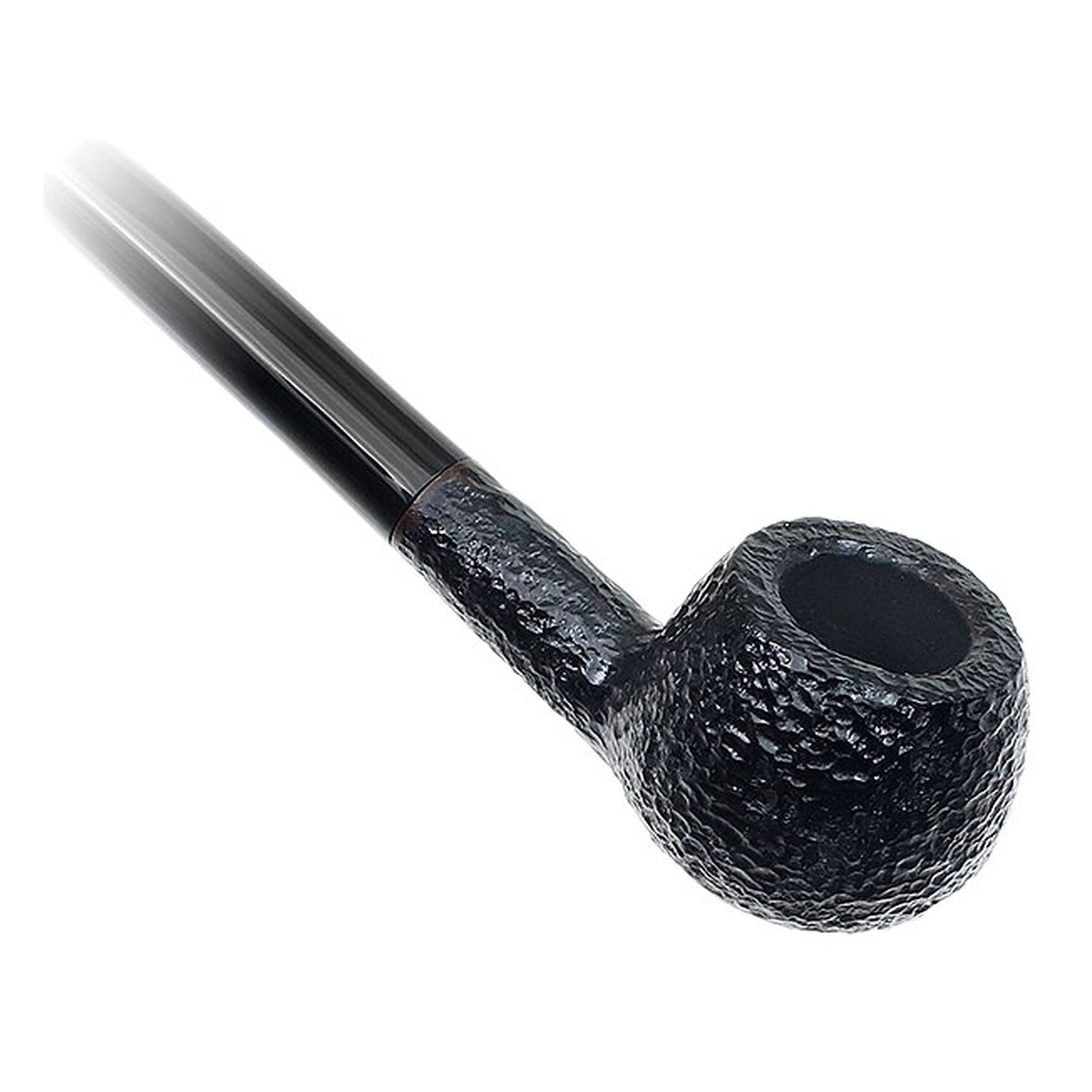 Savinelli Pipes Churchwarden Black Rusticated (313) - 图片 2