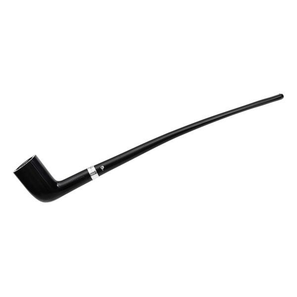 Peterson Pipes Churchwarden Ebony Silver Mounted Dublin Fishtail