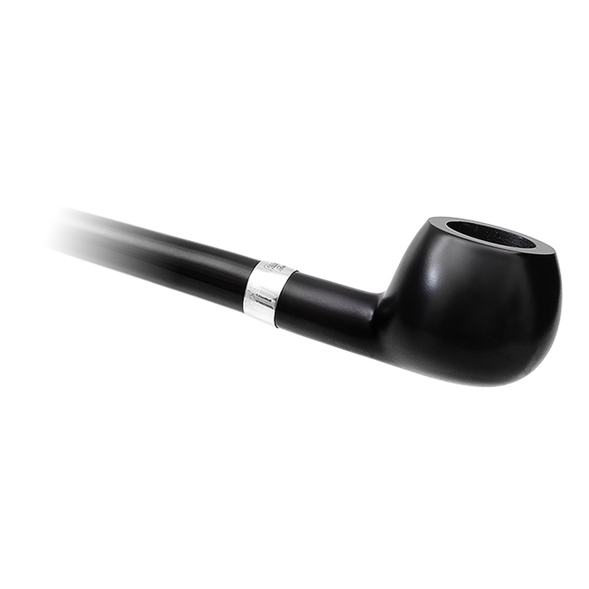 Peterson Pipes Churchwarden Ebony Silver Mounted Prince Fishtail - Image 2