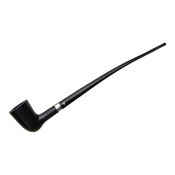 Peterson Pipes Churchwarden Ebony Silver Mounted (D17) Fishtail