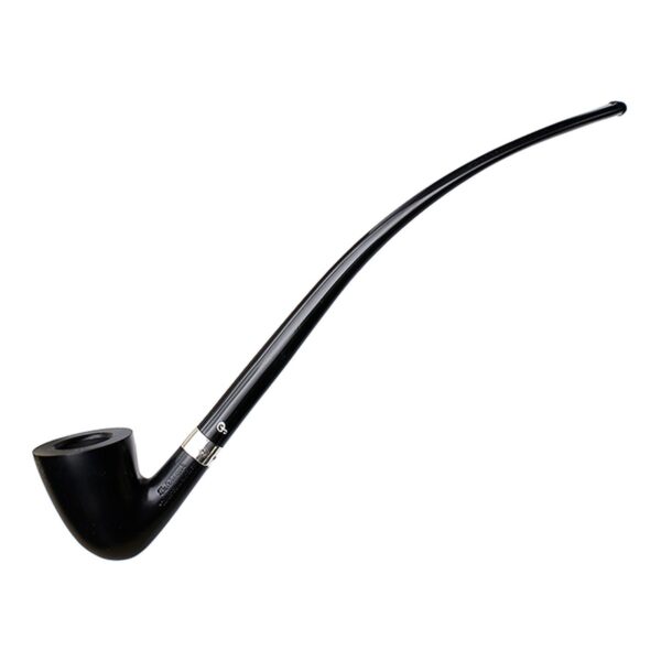 Peterson Pipes Churchwarden Ebony Silver Mounted (D15) Fishtail