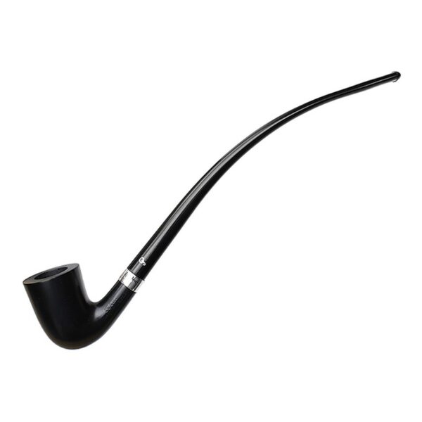 Peterson Pipes Churchwarden Ebony Silver Mounted (D16) Fishtail