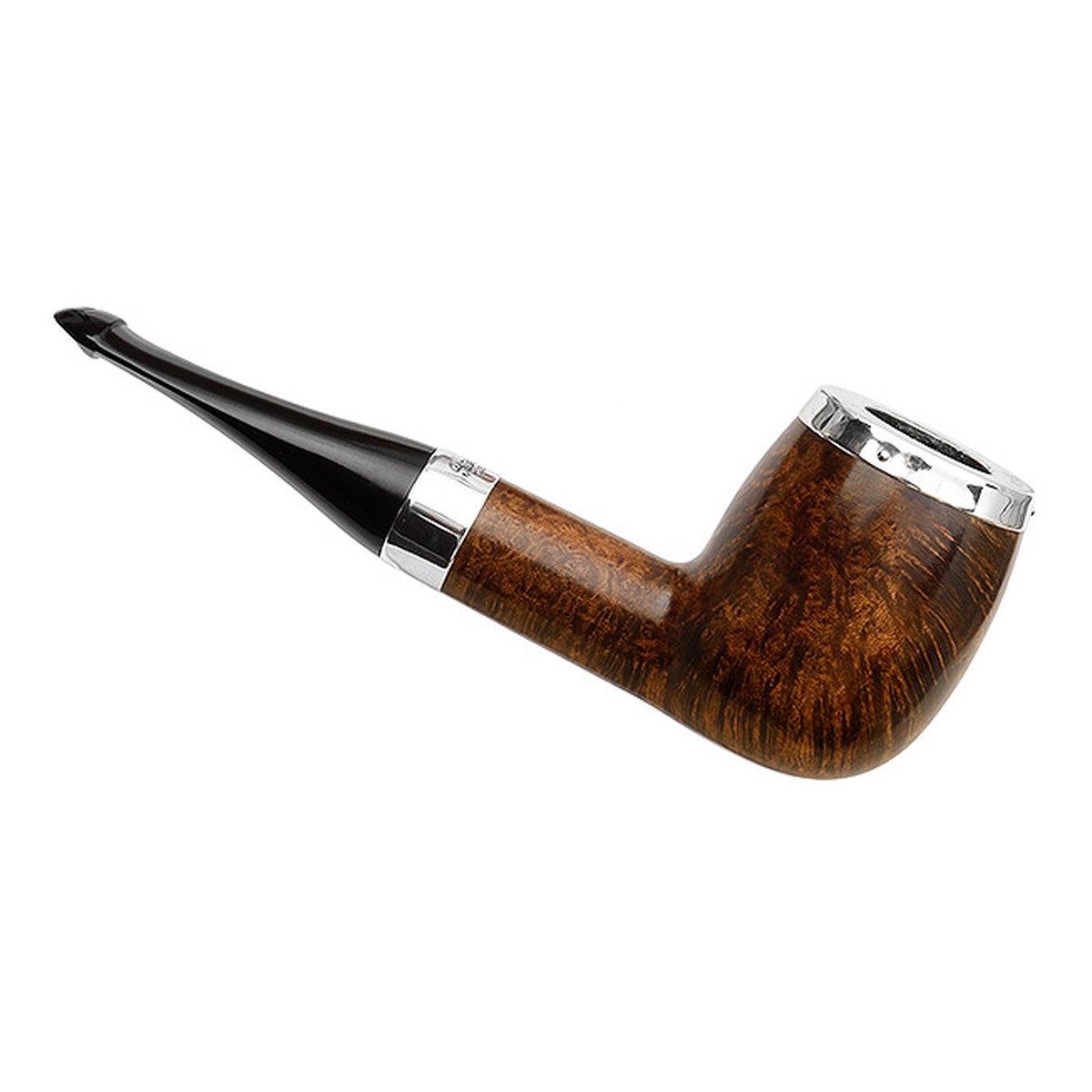 Peterson Pipes House Pipe Oak Silver Cap Billiard P-Lip - Image 2
