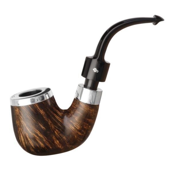 Peterson Pipes House Pipe Oak Silver Cap Bent P-Lip