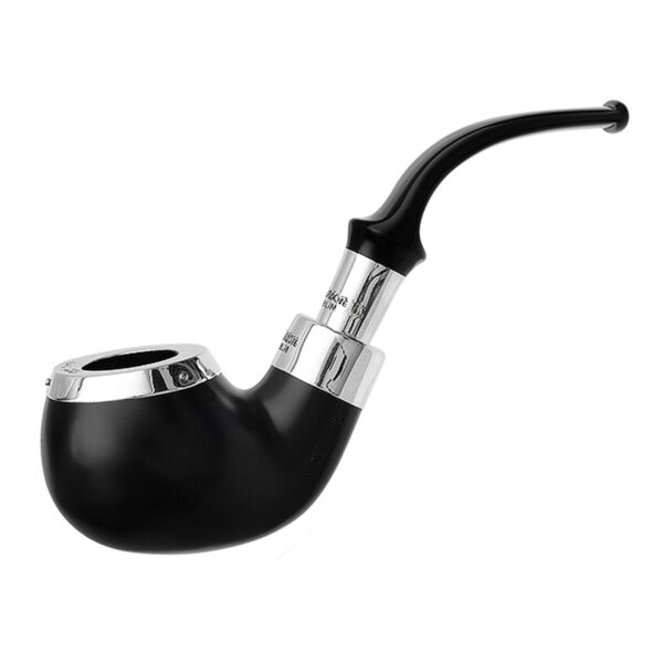 Peterson Pipes Ebony Spigot with Silver Cap (03) Fishtail