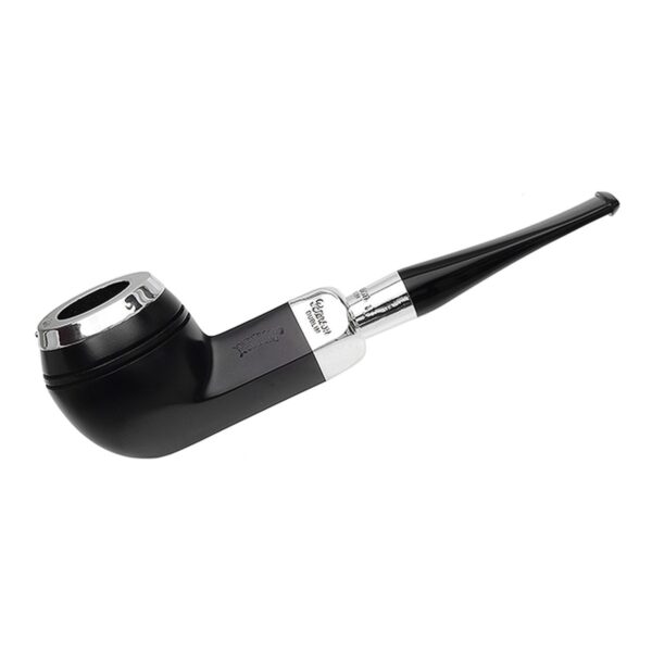 Peterson Pipes Ebony Spigot with Silver Cap (150) Fishtail