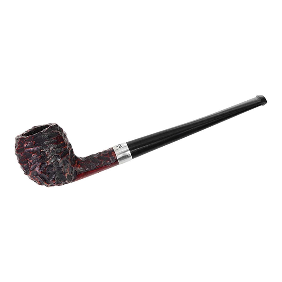 Peterson Pipes Junior Rusticated Nickel Mounted Acorn Fishtail