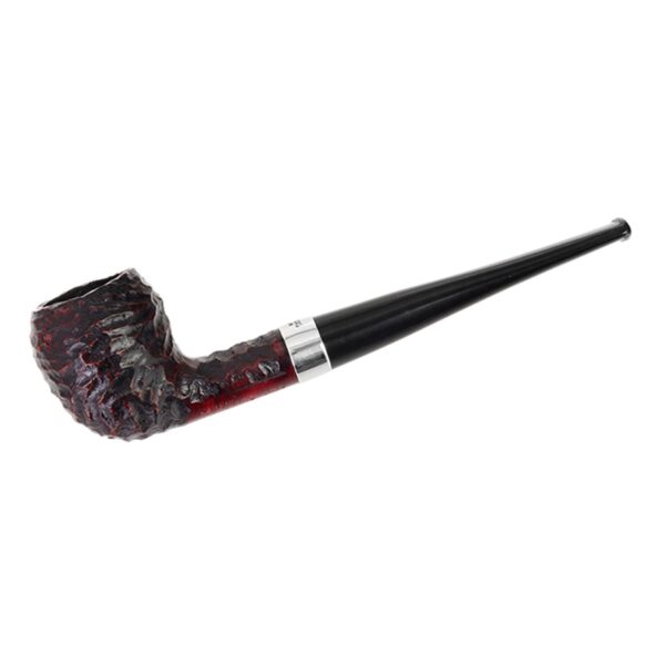 Peterson Pipes Junior Rusticated Nickel Mounted Pear Fishtail