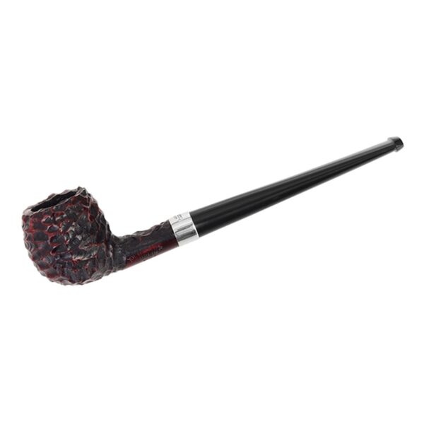 Peterson Pipes Junior Rusticated Nickel Mounted Straight Apple Fishtail