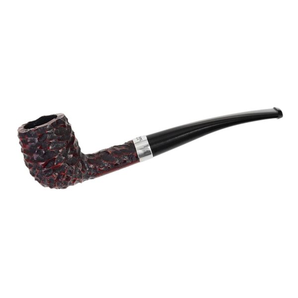 Peterson Pipes Junior Rusticated Nickel Mounted Canted Billiard Fishtail