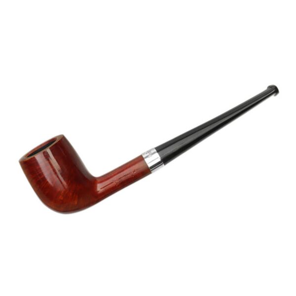 Peterson Pipes Junior Terracotta Silver Mounted Straight Billiard Fishtail