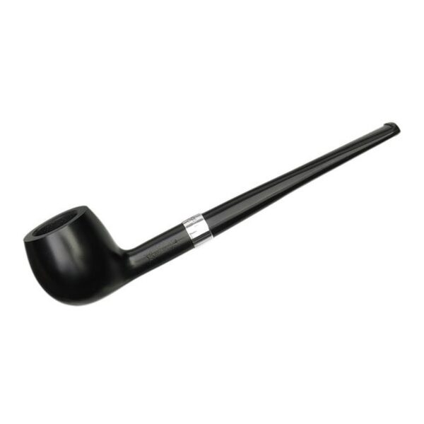 Peterson Pipes Junior Ebony Silver Mounted Straight Apple Fishtail