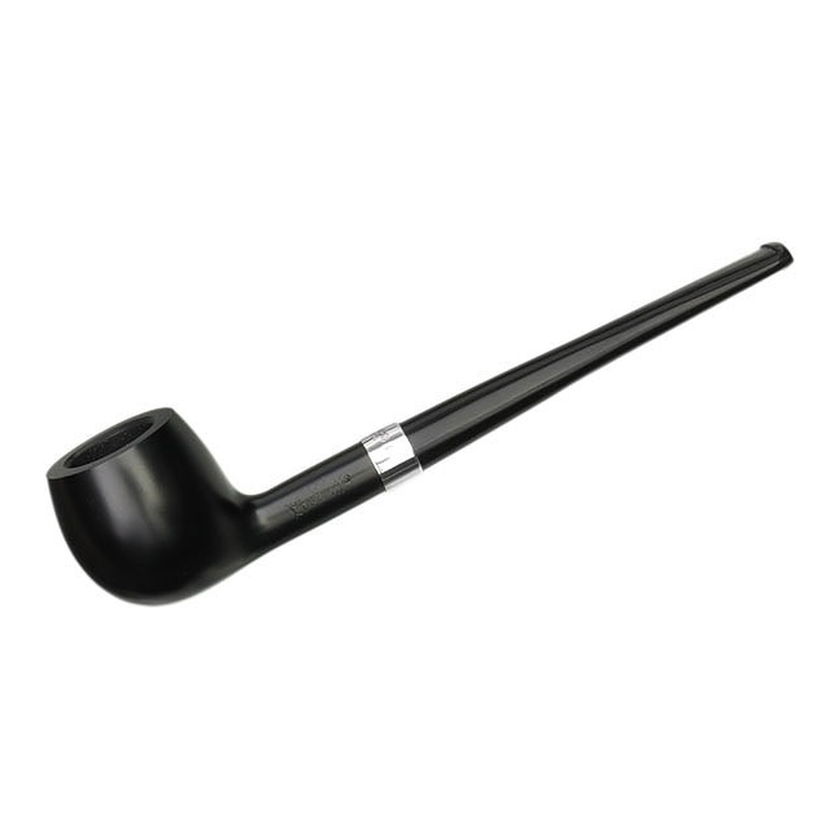 Peterson Pipes Junior Ebony Silver Mounted Straight Apple Fishtail