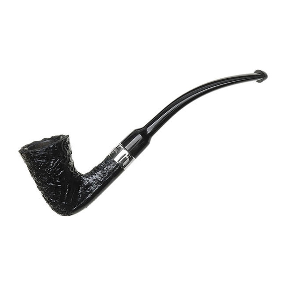 Peterson Pipes Speciality Sandblasted Nickel Mounted Calabash Fishtail