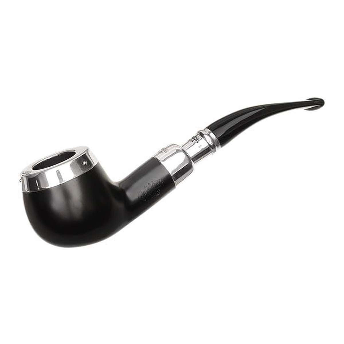 Peterson Pipes Ebony Spigot with Silver Cap (408) Fishtail