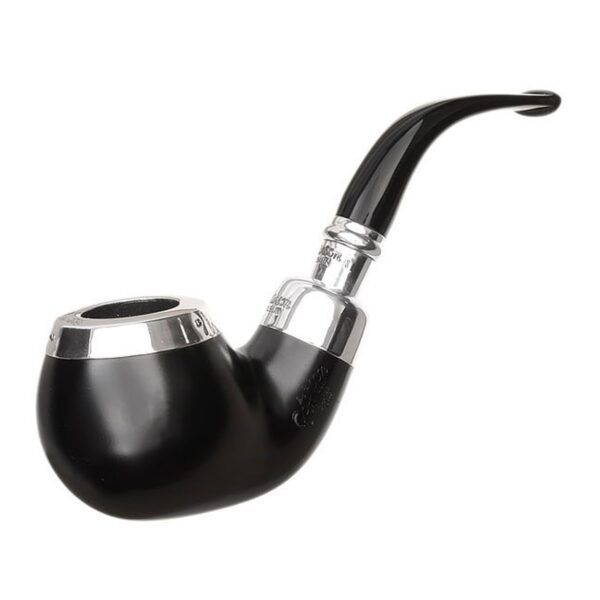Peterson Pipes Ebony Spigot with Silver Cap (XL02) Fishtail
