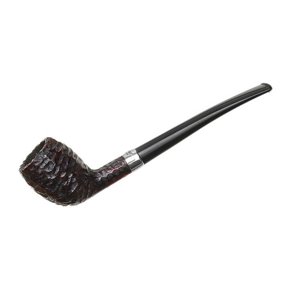 Peterson Pipes Junior Rusticated Nickel Mounted Belge Fishtail