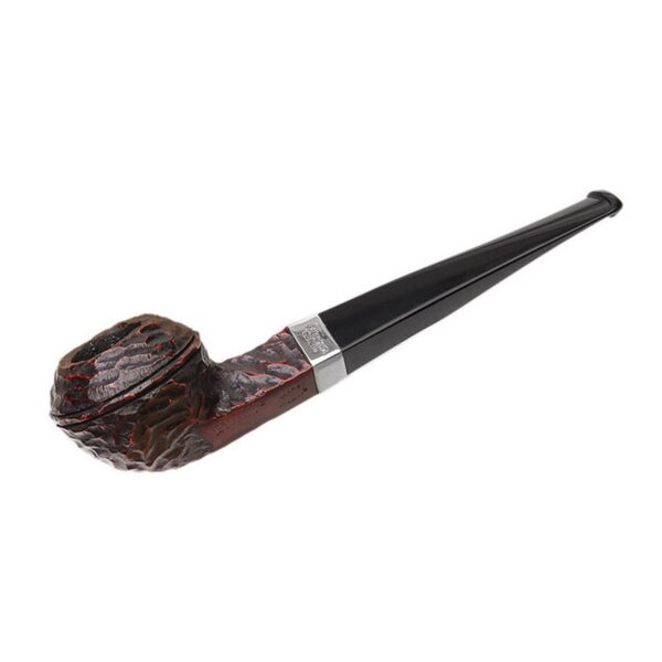 Peterson Pipes Junior Rusticated Nickel Mounted Straight Bulldog Fishtail