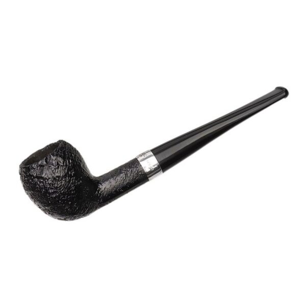 Peterson Pipes Junior Sandblasted Silver Mounted Pear Fishtail