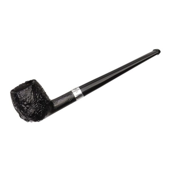 Peterson Pipes Junior Sandblasted Silver Mounted Canted Apple Fishtail