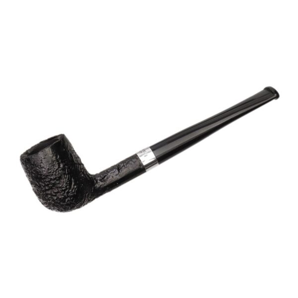 Peterson Pipes Junior Sandblasted Silver Mounted Straight Billiard Fishtail