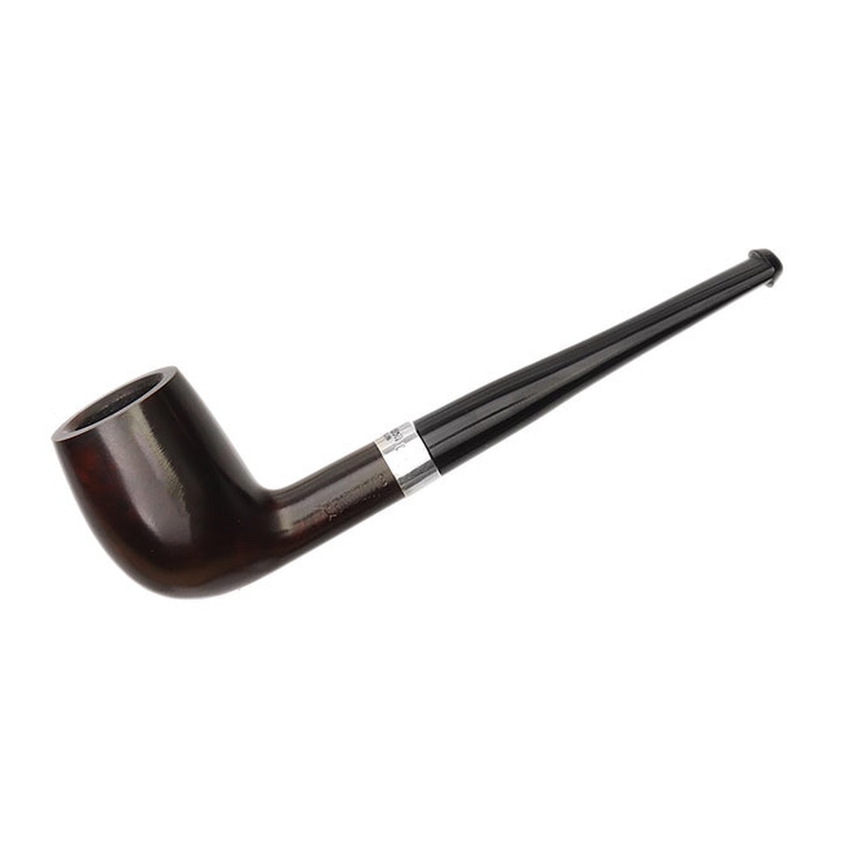 Peterson Pipes Junior Heritage Silver Mounted Straight Billiard Fishtail