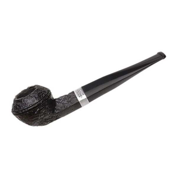 Peterson Pipes Junior Sandblasted Silver Mounted Straight Bulldog Fishtail