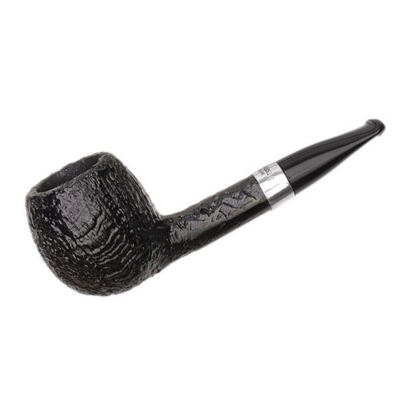 Peterson Pipes Junior Sandblasted Silver Mounted Short Apple Fishtail