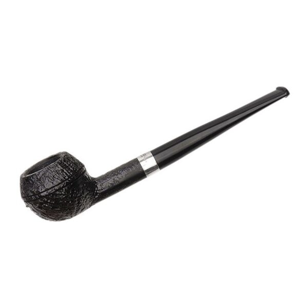 Peterson Pipes Junior Sandblasted Silver Mounted Squat Rhodesian Fishtail