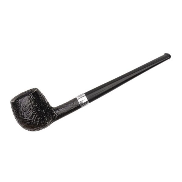 Peterson Pipes Junior Sandblasted Silver Mounted Straight Apple Fishtail