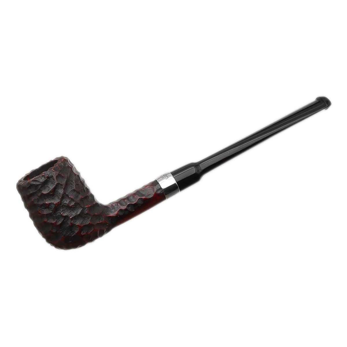 Peterson Pipes Speciality Rusticated Nickel Mounted Billiard Fishtail