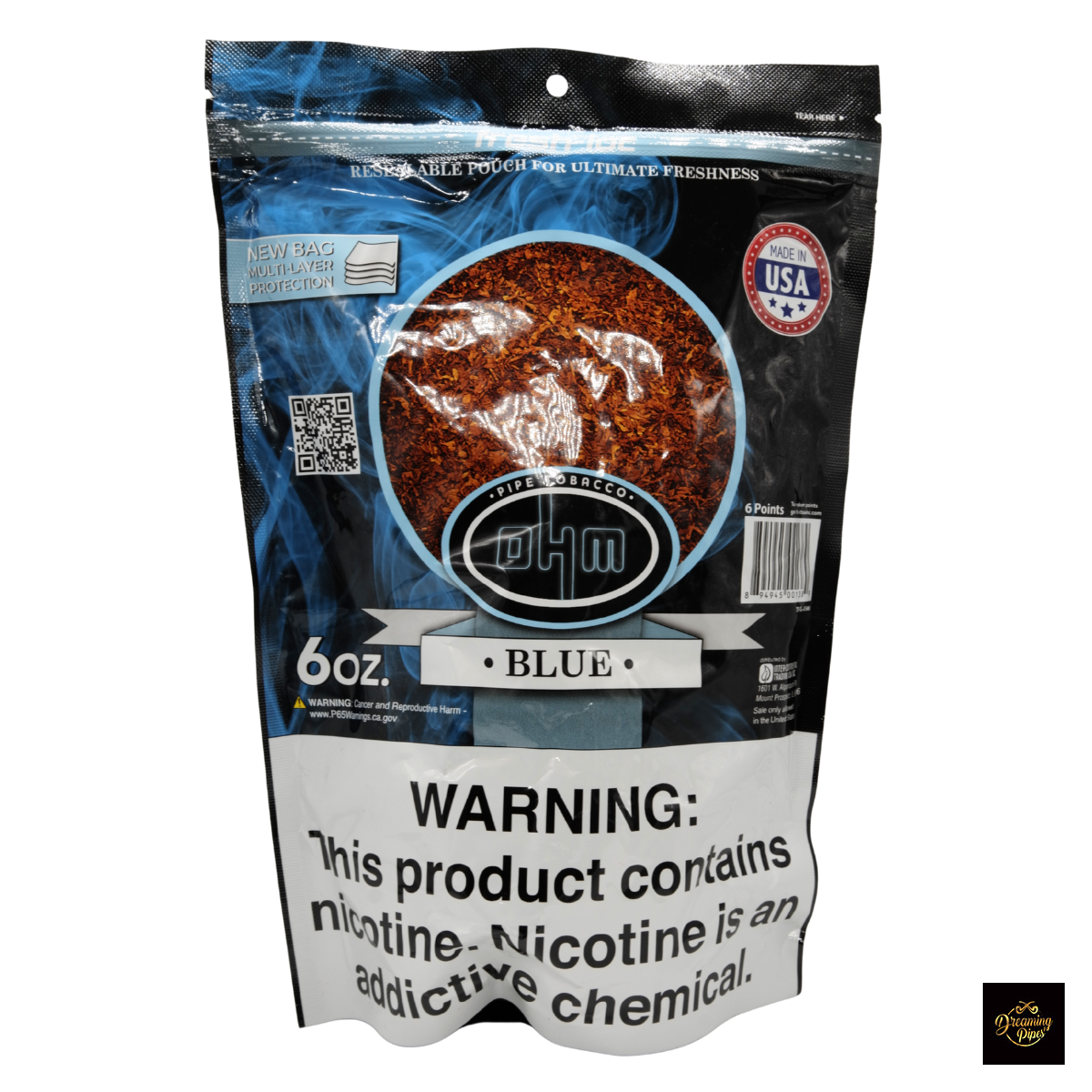 Ohm Blue Pipe Tobacco 6oz Bag - 图片 2