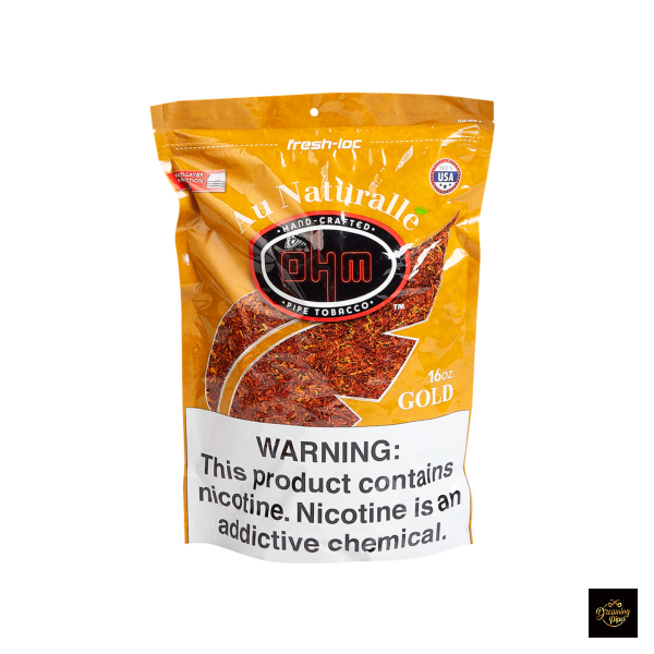 Ohm Au Naturall'e Gold Pipe Tobacco 16oz Bag